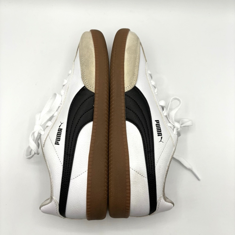 Puma White Black Club 5v5 Gum-Trim Athletic Sneakers - sz 9 - Picture 4 of 7